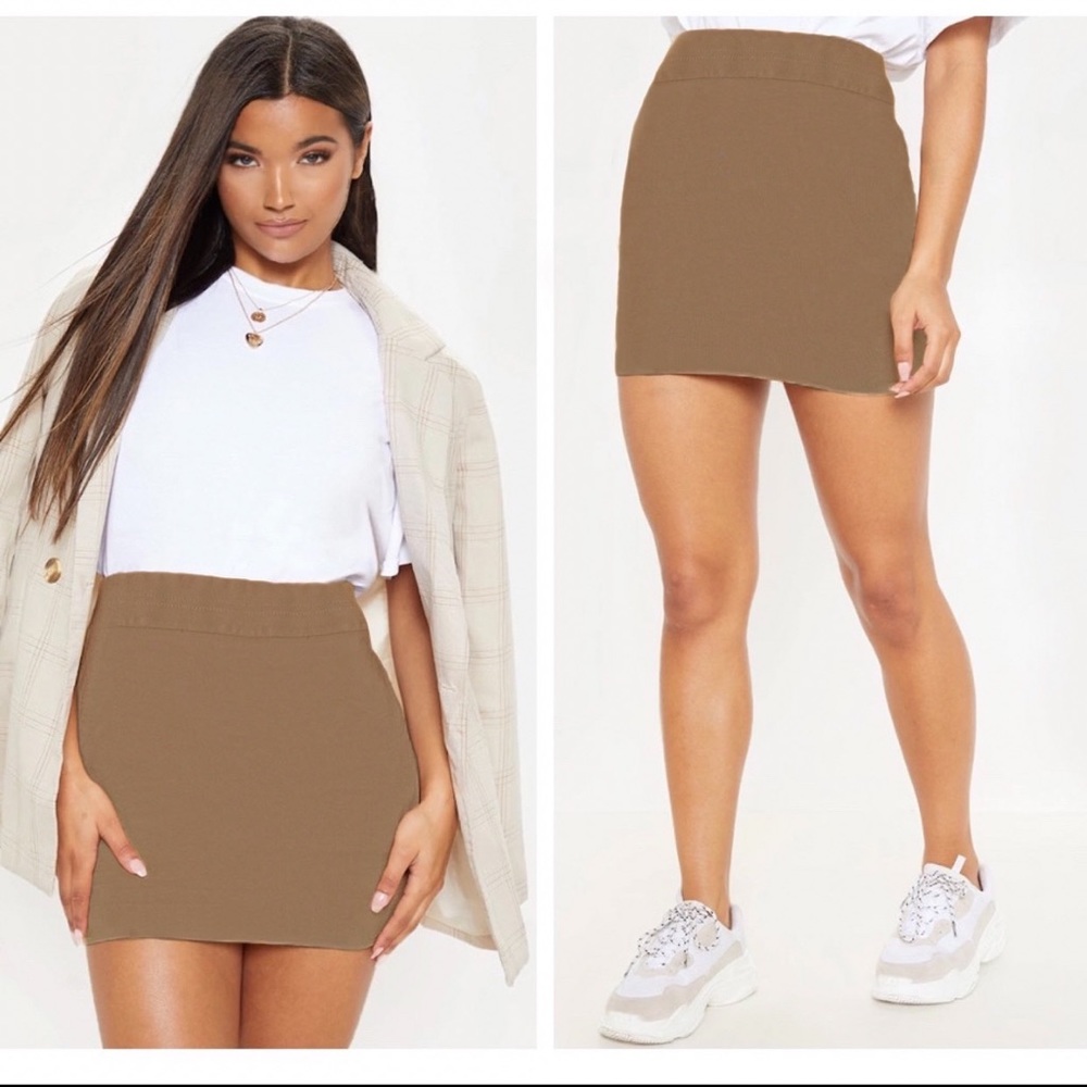 Express Tan Mini Skirt